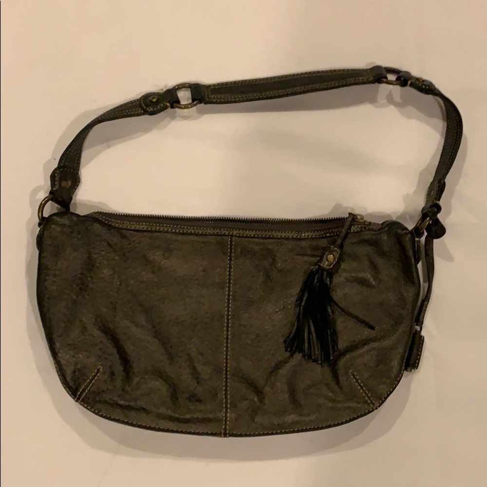 Grey shoulder bag